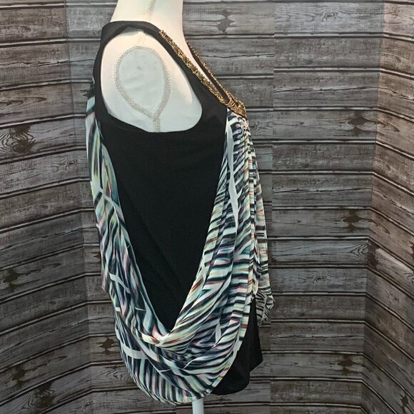 🔥🔥SALE🔥🔥MY COLLECTION Dressy Flowy Beaded Tank Top Size Medium - Picture 3 of 4